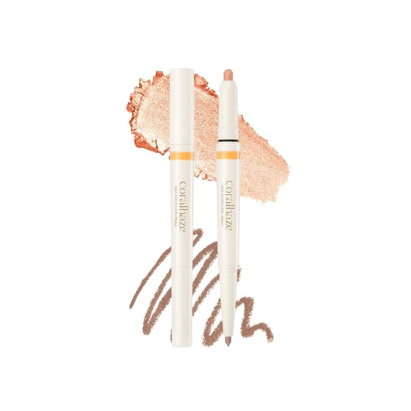 ORALHAZE Idol AEGYO-Sal Maker #03 Tangerine Coral | 2-in-1 Under-Eye Highlighter & Contour Duo | Long-Lasting Smudge-Proof Shimmer Stick | Korean Beauty