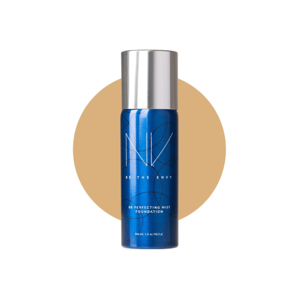 NV BB Perfecting Mist Foundation Professional Airbrush Makeup with Buildable Coverage | Plant-Based Stem Cell Polypeptides, Vitamins A, D, E & Aloe | 1.5 oz, Cool Sand