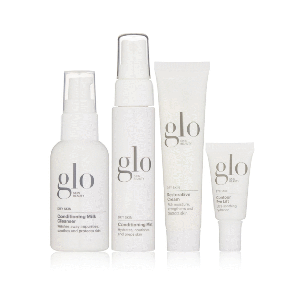 Glo Skin Beauty 4-Piece Travel Skincare Set for Oily Skin Oil Control and Pore Clearing Skin Care Kit