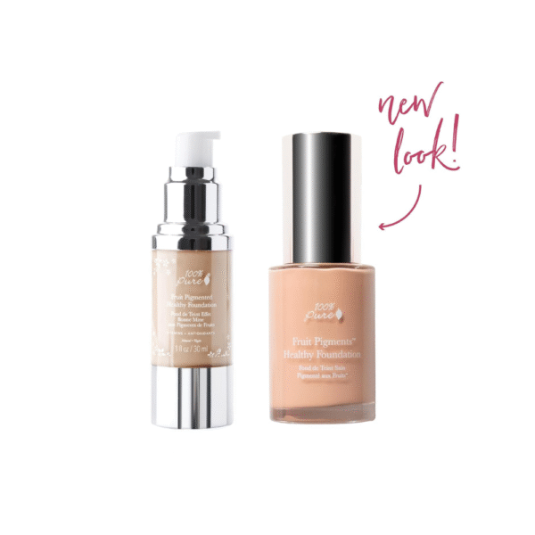 100% PURE Healthy Foundation Full Face Coverage Liquid Makeup with Matte Finish & Anti-Aging Benefits | Fruit Pigmented, Vegan, Sand (Light Medium Neutral Undertone) – 1 Fl Oz