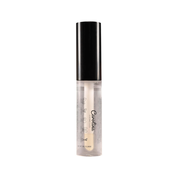 Clear Quartz Lip Gloss with Sunflower Seed Oil – Hydrating, Vegan, Non-Sticky – Enriched with Cacao & Grape Seed Oils – 5g/0.18oz