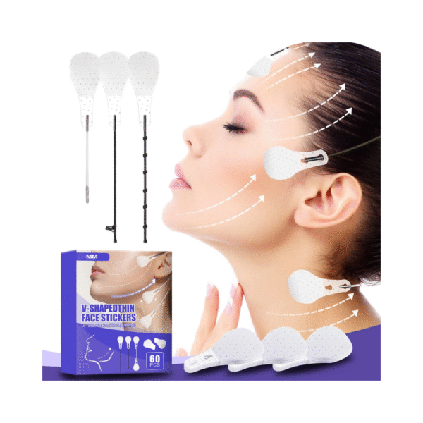 Face Lift Tape Invisible, 60Pcs Invisible Face Lifting Sticker, Waterproof Face Lift Tapes and Bands, Instant Face Lifter Tape for Hiding Facial Wrinkles and Double Chin, Lift Sagging Skin