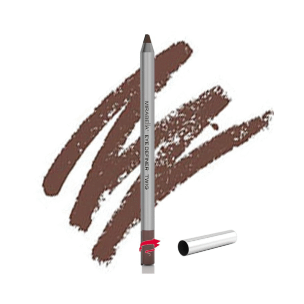 Mirabella Retractable Eye Definer Gel Eyeliner Pencil Long-Wear, Highly Pigmented, Hydrating Formula with Vitamin E & C Smudge-Resistant, Precise Eye Makeup, Shade: Twig