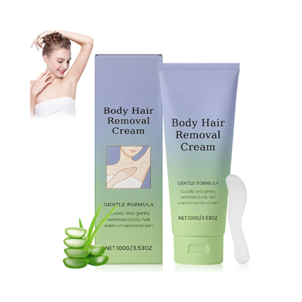 Body Hair Removal Cream with Spatula Applicator Gentle Formula for Sensitive Skin, Fast & Lasting Full Body Hair Removal