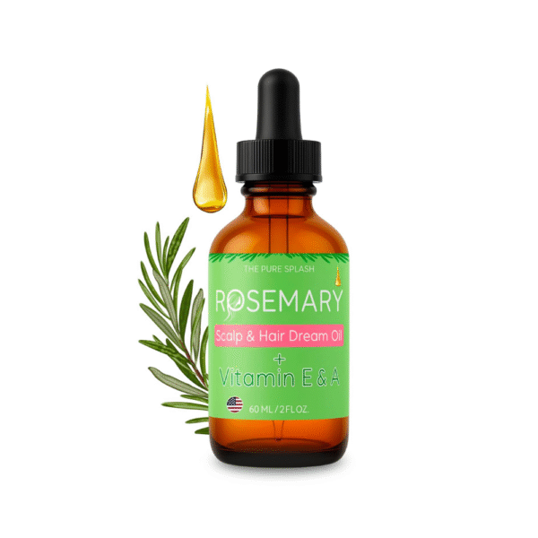 Rosemary Scalp & Hair Dream Oil Natural Hair Growth & Scalp Care with Peppermint, Vitamin E & A Lightweight Herbal Blend for Daily Use 2 fl oz