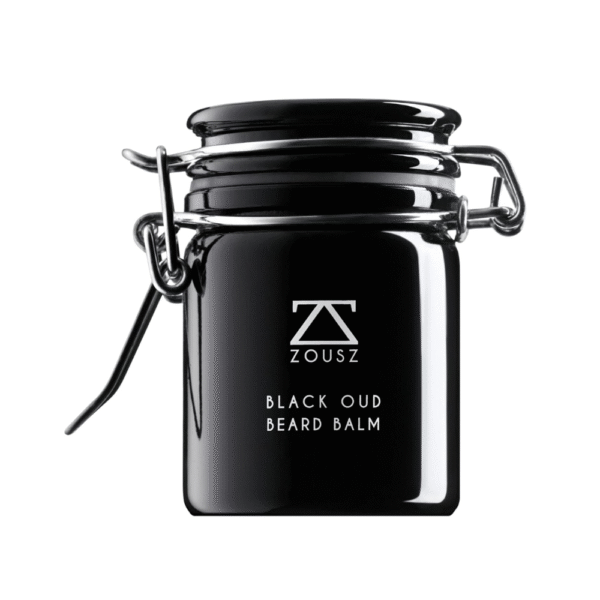 Black Oud Beard Balm for Men Gift Box – Premium Beard Conditioner & Softener – Hydrating Beard Butter with Gold Oud Scent – Anti-Beardruff Grooming Kit – 50mL