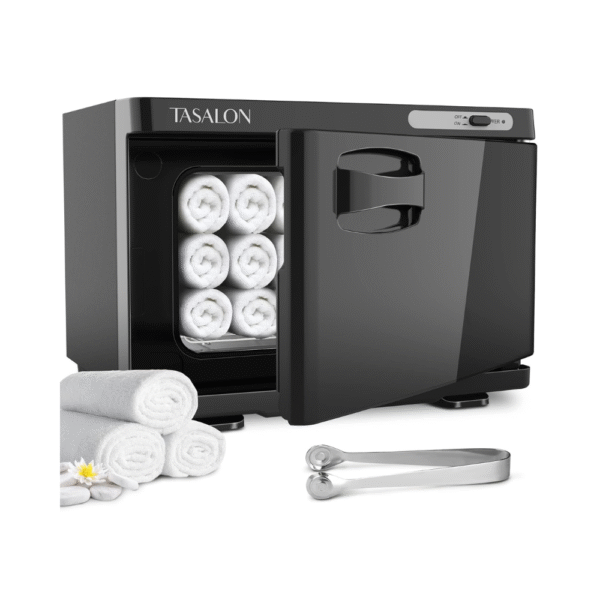 TASALON Professional Hot Towel Warmer Cabinet, 8L Middle Capacity, Use for Facial Spa, Hair Beauty, Salon Equipment and Home, Perfect Temperature for Towel Warmer, Fits up to 24 Small Towels - Black