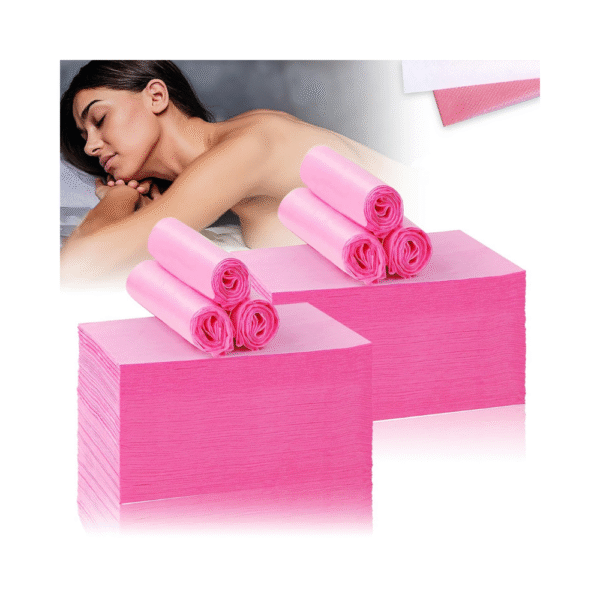 200 Pcs 31" x 71" Disposable Massage Table Sheets – Waterproof & Breathable Non-Woven Spa Bed Covers for Spa, Tattoo, Beauty Salon & Hotels – Pink