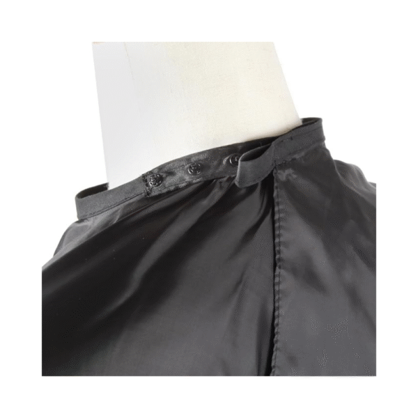 Professional Hair Cutting Cape Adjustable Snap Closure Waterproof Nylon Barber Cape Hairdressing Salon Cape 57" x 51" (Black)