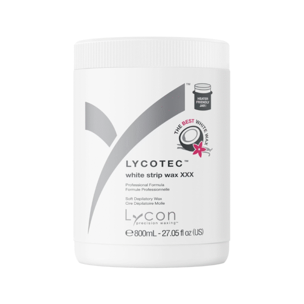 Lycotec White Strip Wax for Hair Removal – Professional Soft Wax for Larger Areas – Soothing Coconut & Vanilla Formula – Suitable for Sensitive Skin – 800ml