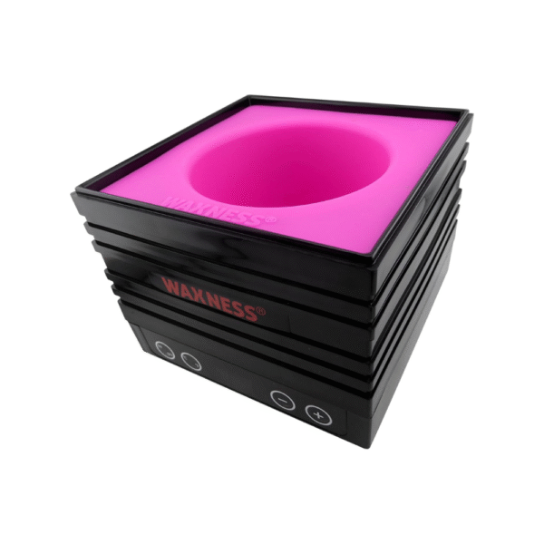 Waxness W-CUBE Black Digital Wax Warmer 16 oz / 1 lb Capacity, Dual Temperature Display, Detachable Inner Pot