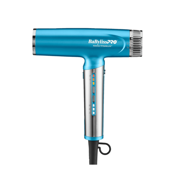 BaBylissPRO Nano Titanium Professional Nano Light Ionic Dual-Voltage Hair Dryer Lightweight Travel Styling Tool with Diffuser & Concentrator, Powerful Blow Dryer for All Hair Types