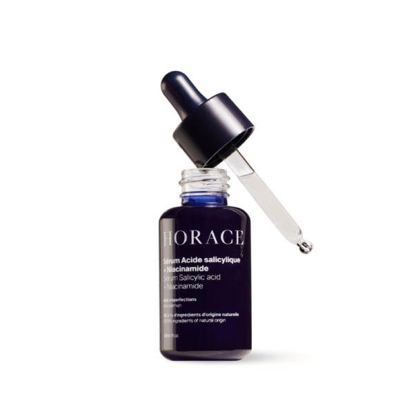 HORACE Salicylic Acid + Niacinamide Face Serum for Men Anti-Blemish Treatment for Pore Tightening, Smoother Skin, and Redness Reduction – Vegan Skin Care for All Skin Types – Unscented, 30ml