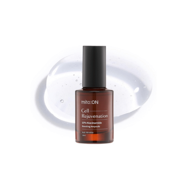 Mito-on Cell Rejuvenation Anti-Aging Serum – 10% Niacinamide with Vitamin B3, Antioxidants, Centella & EGF | Wrinkle Reduction, Pore Minimization & Skin Barrier Repair | Korean Skin Care, 30ml / 1.01 fl oz