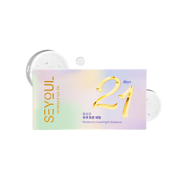 Moisture Goodnight Essence | Korean Night Serum with Hyaluronic Acid & Tea Tree – Deep Hydration & Skin-Soothing Relief | 21 Single-Use Sachets (2ml / 0.07 fl.oz Each)