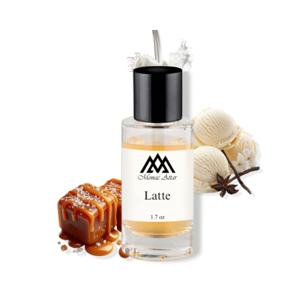 Monac Latte Eau de Parfum Inspired by Bianco Latte Unisex Long-Lasting Perfume with Caramel, Honey, Vanilla & Musk 1.7oz / 50ml Luxury Fragrance